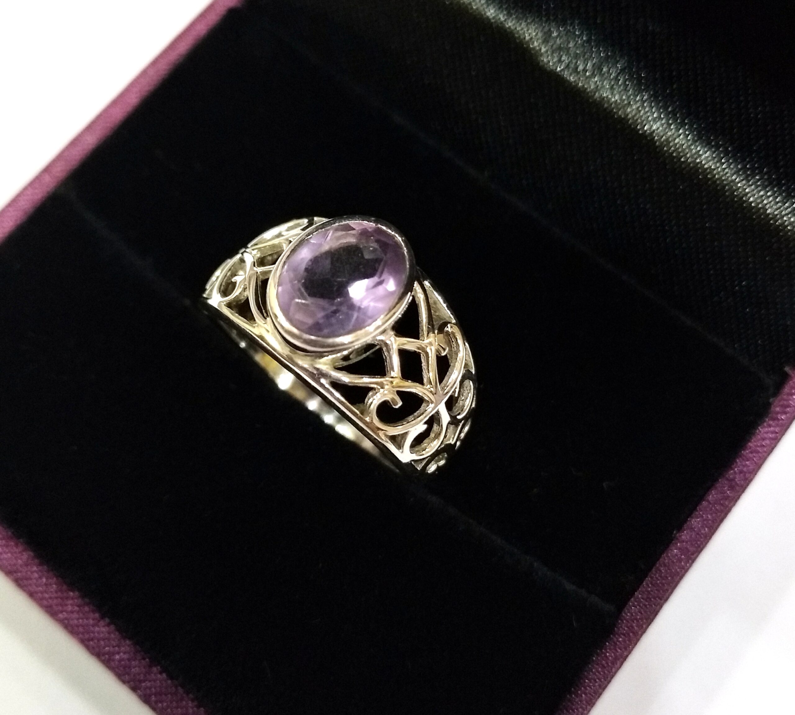 New Big Size Amethyst Ring For Women Jewelry Real 925 Silver New Design  Good Gift Purple Gemstone Birthstone Five Star - Rings - AliExpress