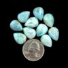 Beautiful Larimar Round Gemstone Cabochon 10 Pieces Lot Christmas Sale