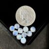 Gorgeous Blue Fire Moonstone 10 Pieces Lot Round Shape