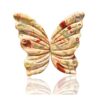 Rare Rainbow Jasper  Butterfly Carving Gemstone Size 30x30x05MM KG9982