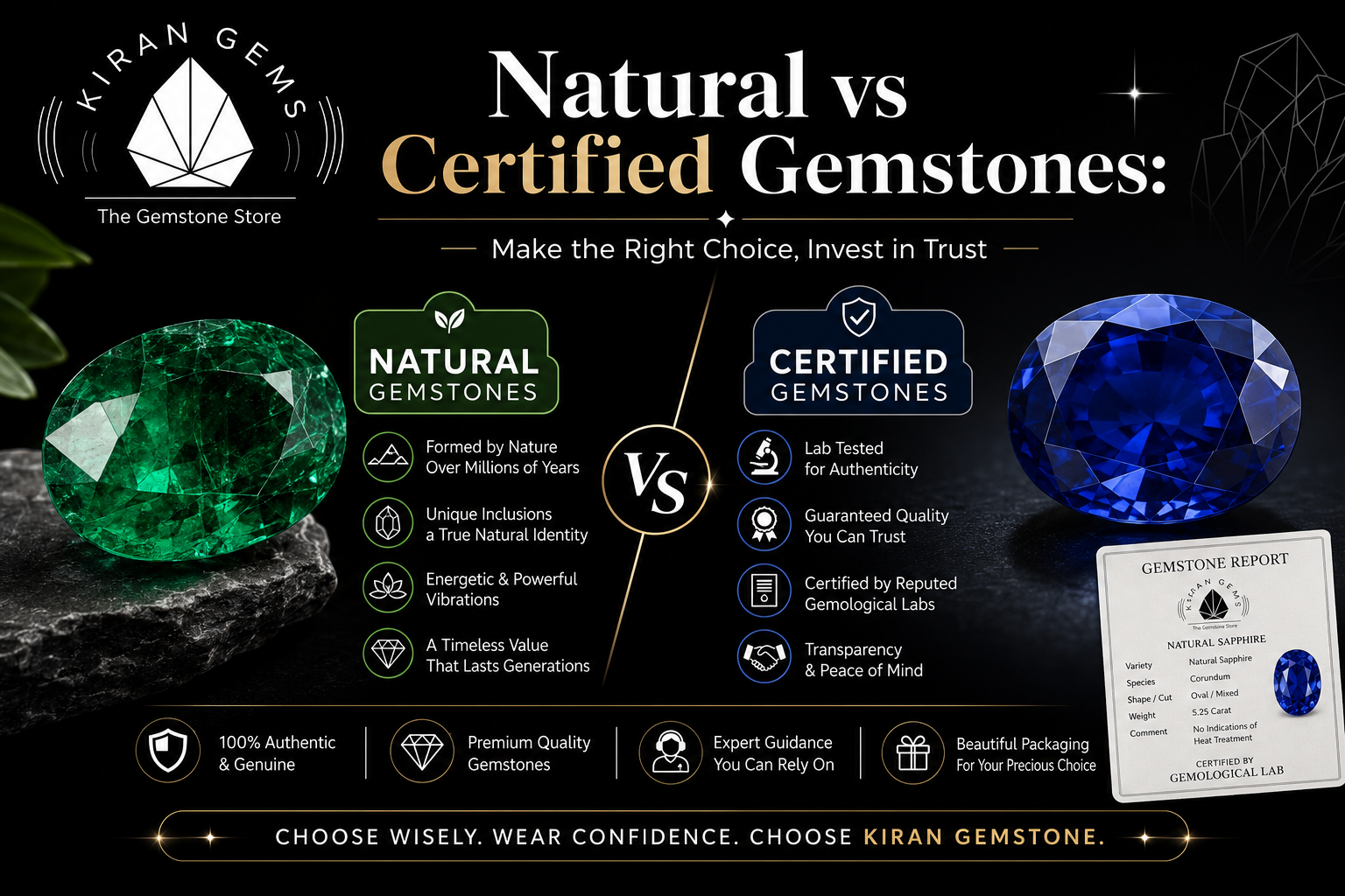 Natural vs Certified Gemstones